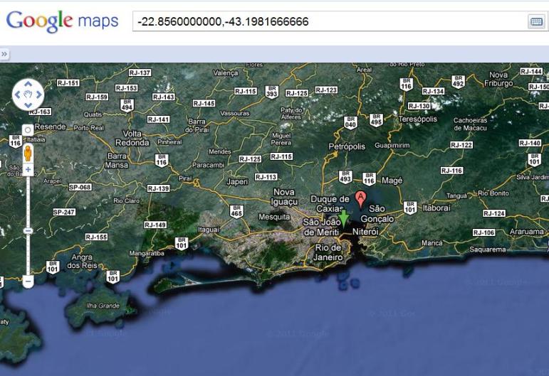 Positon on Google Maps